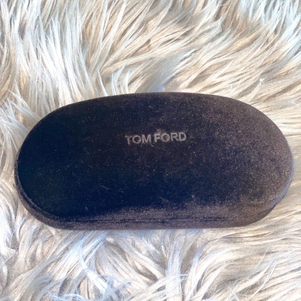 EUC Tom Ford Velvet Brown Sunglass Case 7.5"